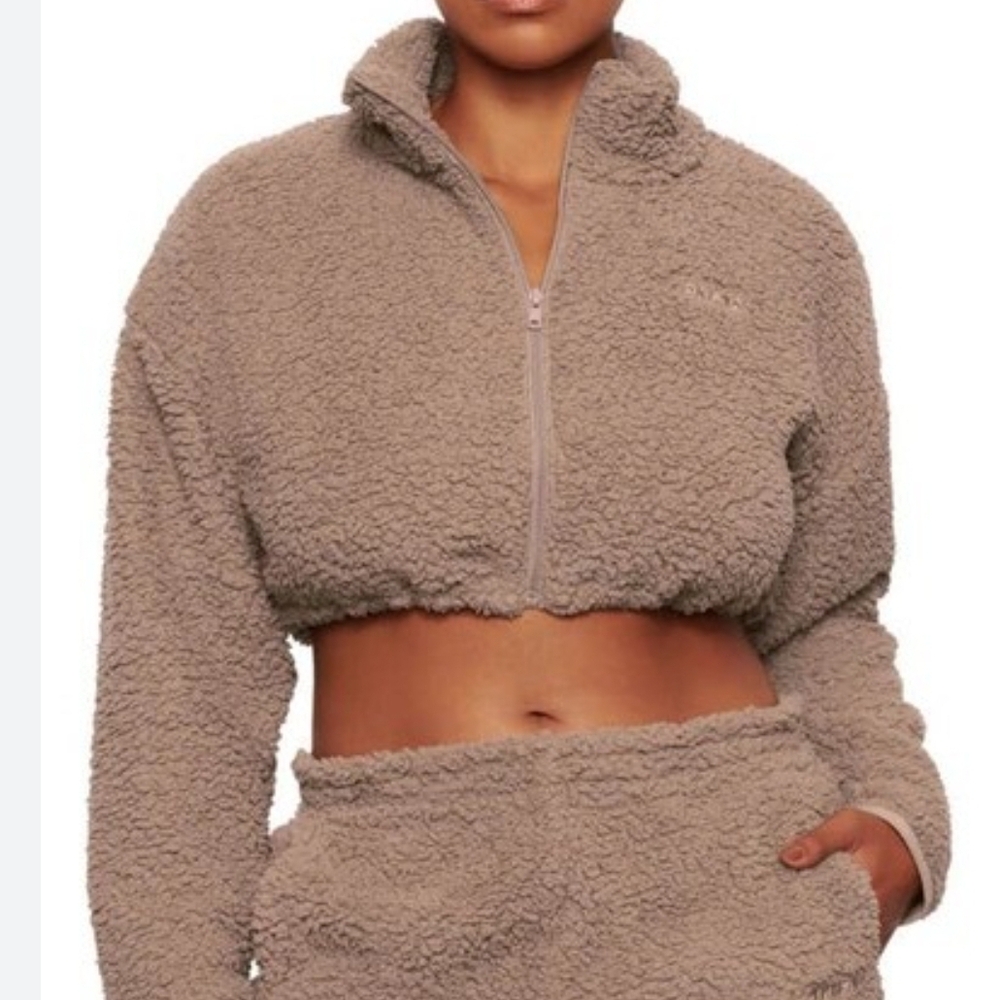 SKIMS Teddy High Pile Fleece Cropped Jacket Size XS - Picture 1 of 8